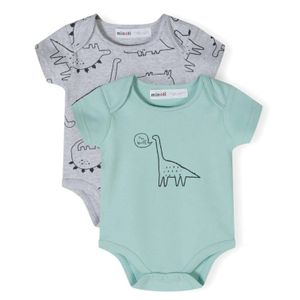 Minoti Bodi sa kratkim rukavima za bebe - Dino, 0-3 mj - 2kom