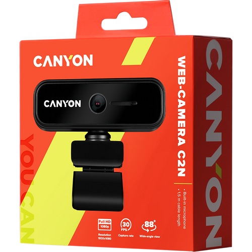 Canyon C2N 1080P full HD 2.0Mega fixed focus webcam with USB2.0 connector slika 4