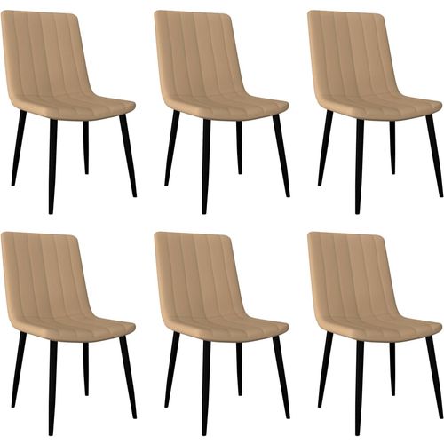 Blagovaonske stolice od umjetne kože 6 kom krem slika 15