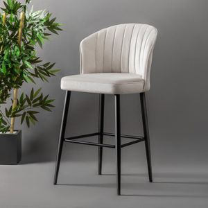 Rubi - Set Barskih Stolica u Krem i Crnoj (4 Komada)