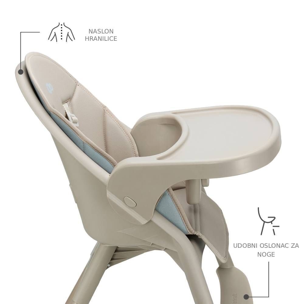 Kinderkraft Hranilica Dinnly 2u1, bež slika 10