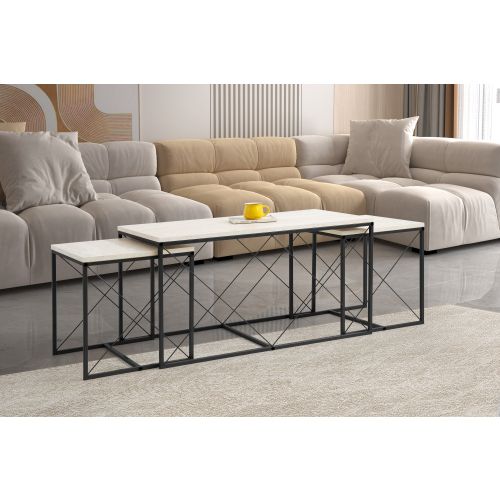 Defne - Black, Marble Black
Marble Coffee Table Set slika 2