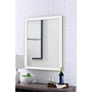 Framed - White White Decorative Mirror