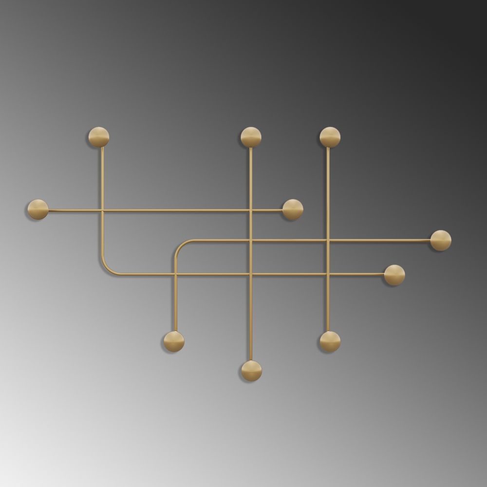Metal wall hook Samara-A, colour: gold slika 5
