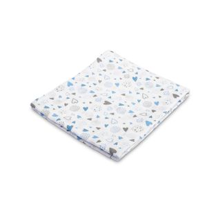 Sensillo muslin pelena 70x80cm srca plava