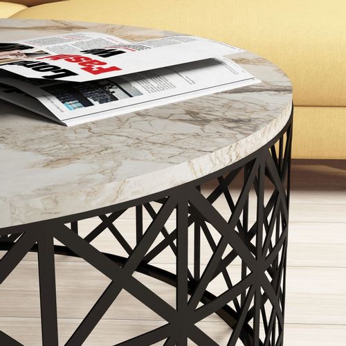 Woody Fashion Stolić za kavu, Selin - White Marble slika 3