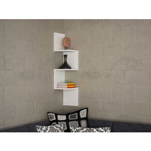 Corner - White White Wall Shelf