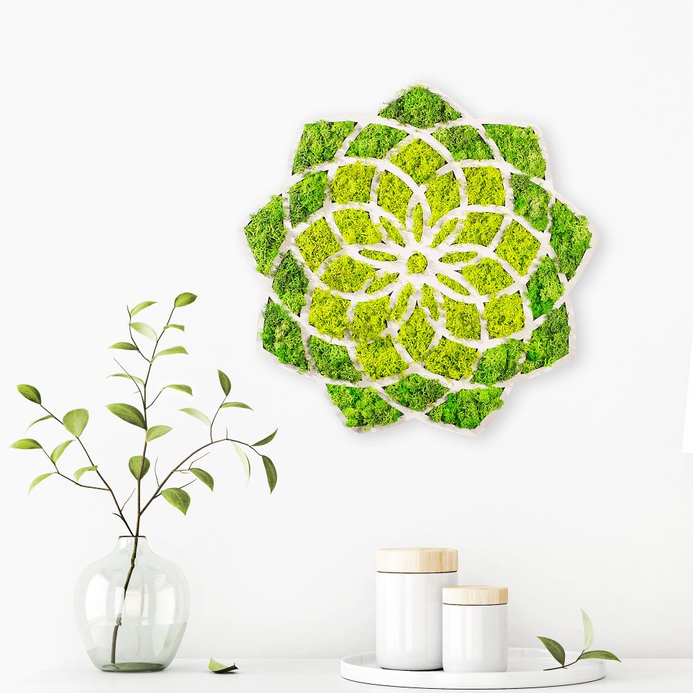 Daisy Green Bijeli Dekorativni Zidni Ukras slika 2