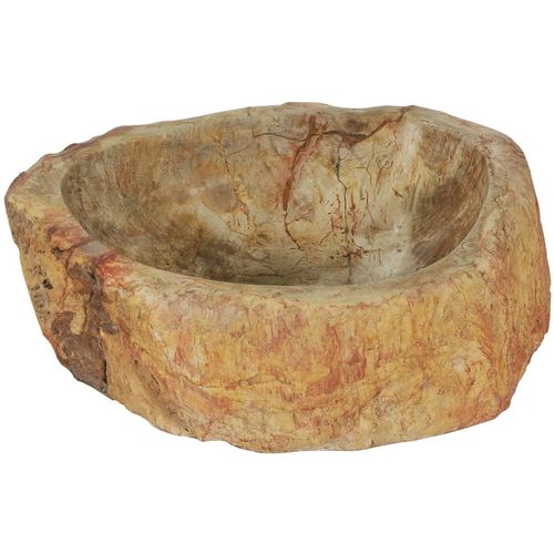 Umivaonik od fosilnog kamena 45 x 35 x 15 cm krem slika 45