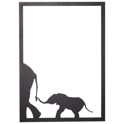 Elephant Family Black Decorative Metal Wall Accessory slika 2