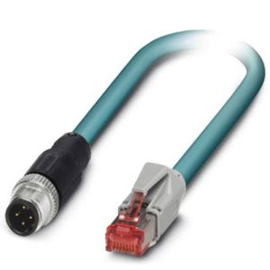Phoenix Contact 1407360 M12 / RJ45 mrežni kabel, Patch kabel cat 5, cat 5e SF/UTP 1.00 m plava boja  1 St.