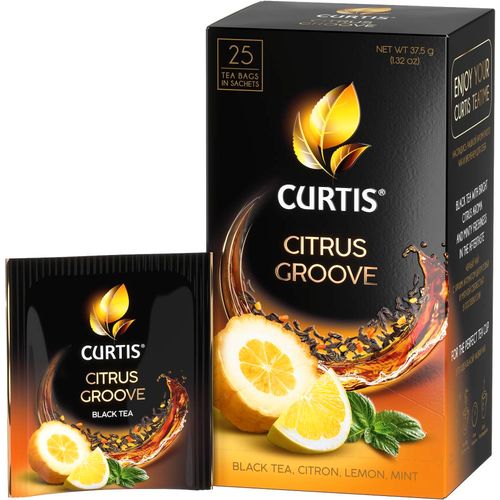 Curtis Citrus Groove – Crni čaj sa limunom, citronom i nanom, 25x1,5g slika 2