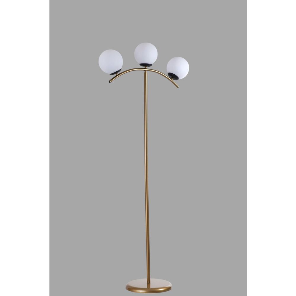 Opviq Podna lampa 862, Bijela, Zlatna slika 3