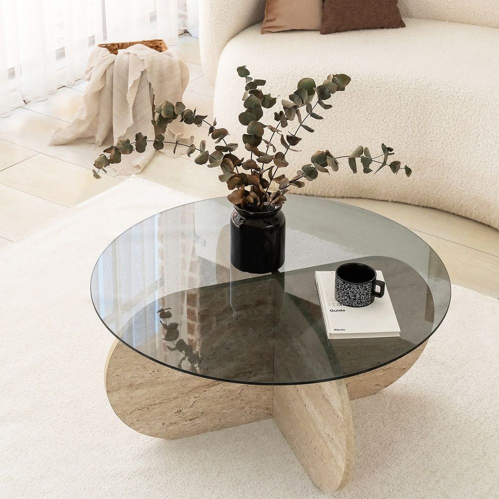Bubble - Fume Travertine Fume Coffee Table slika 3