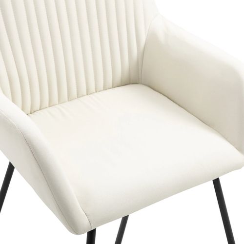 Blagovaonske stolice od tkanine 6 kom krem slika 39