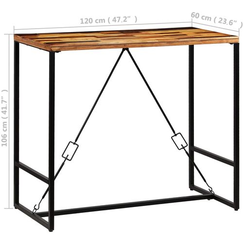 Barski stol od masivnog obnovljenog drva 120 x 60 x 106 cm slika 40