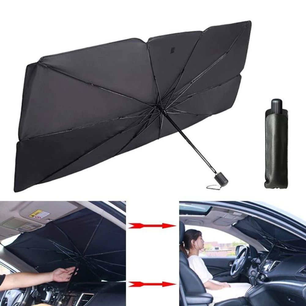 Zaštita od sunca za prednju šajbu 125x65cm (sistem kišobran) AUTOSYSTEM slika 1