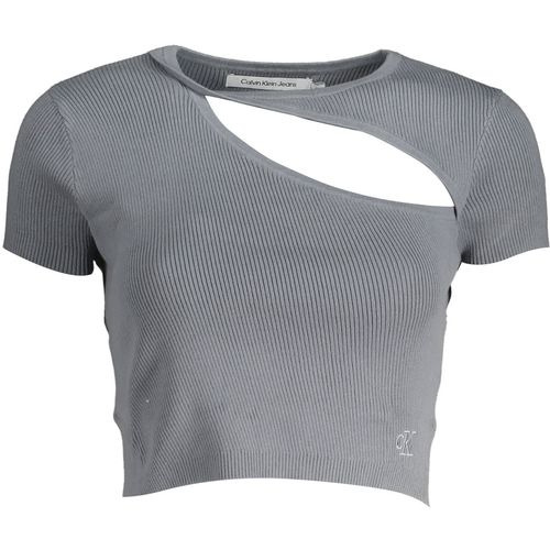 CALVIN KLEIN WOMEN'S SHORT SLEEVE T-SHIRT GRAY slika 1