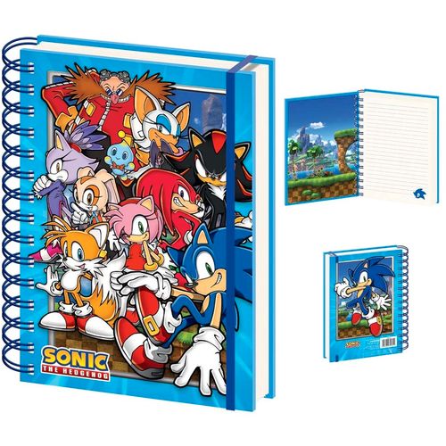 PYRAMID SONIC THE HEDGEHOG (GREEN HILL ZONE GANG) A5 WIRO NOTEBOOK slika 2