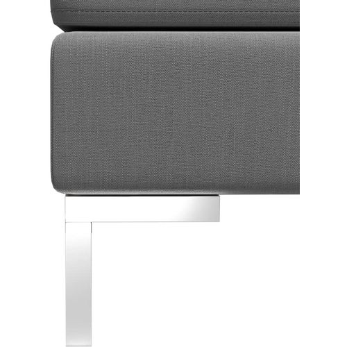 Modularna srednja sofa s jastukom od tkanine tamnosiva slika 29