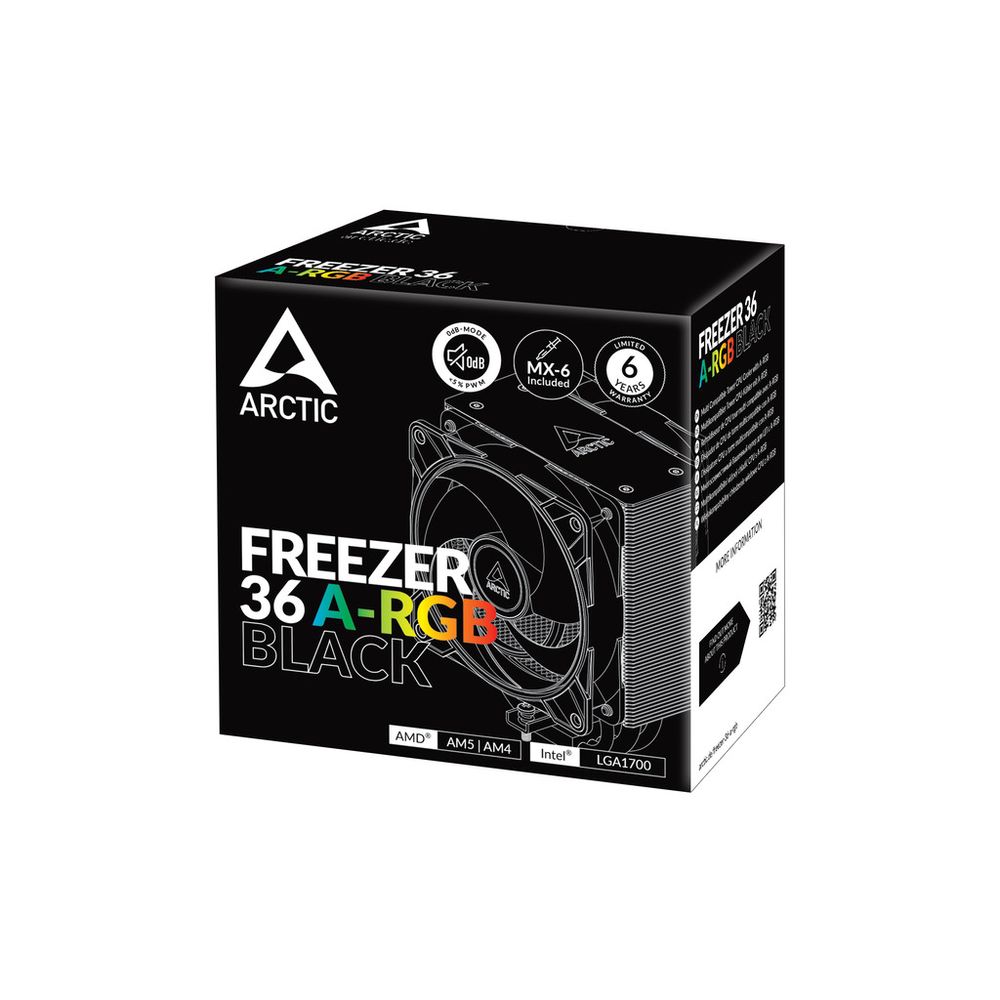 Arctic Freezer 36 A-RGB Black CPU cooler, 1700, AM4, AM5 slika 3