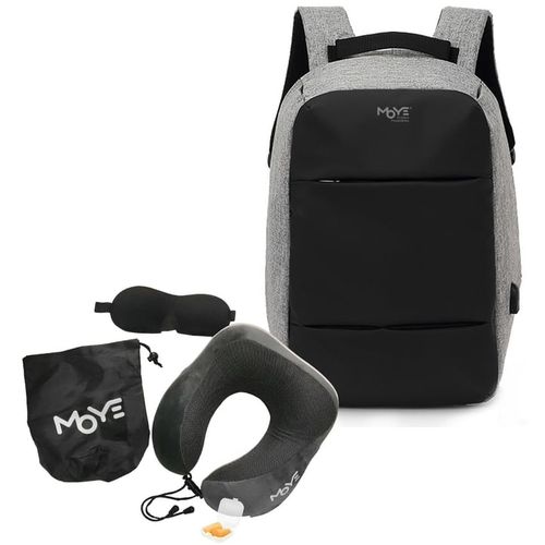 Moye Trailblazer 15.6" Backpack Grey/Black O6 + Neck Pillow Grey slika 1