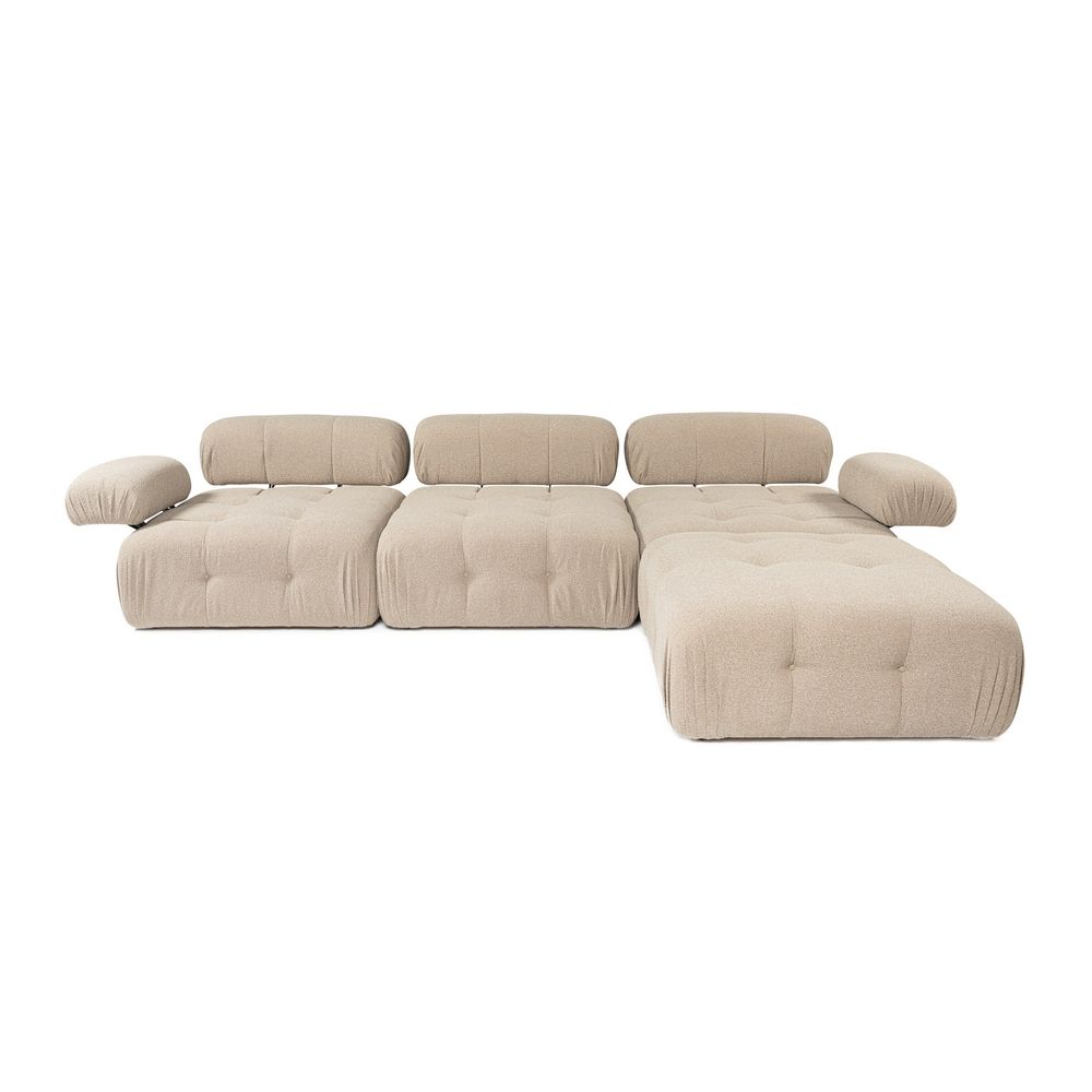 Doblo Troosjed s Pouffom (L1-O1-1R-Pouffe) - Breskva Kutna Sofa slika 6