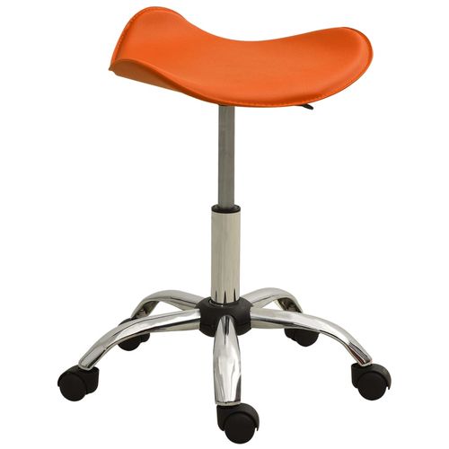 Salonski stolac od umjetne kože narančasti slika 14
