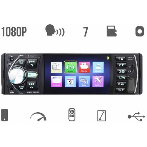 MANTA auto radio RS5501, BT, zaslon 4in 1080p, USB, 4x50W, ISO, Handsfree slika 3