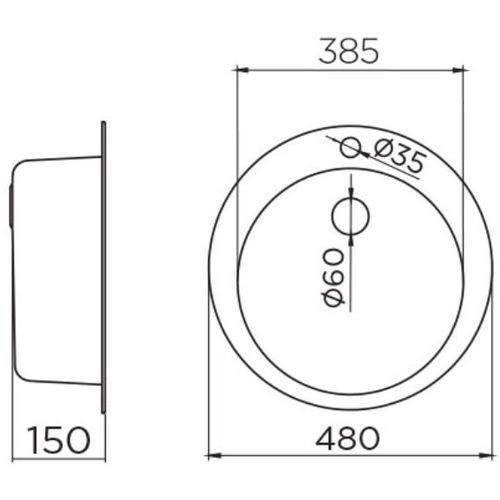 Metalac inox usadni sudoper Venera E480 sifon ø60 slika 2