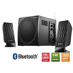 Microlab M300BT * Drveni 2.1  38W RMS(14W,2x12W) SD, USB, FM, BLUETOOTH, black, 3.5mm (4880)