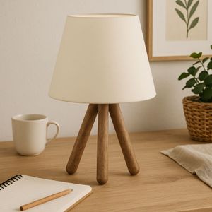 AYD-1970 Bijela i Orah Stolna Lampa