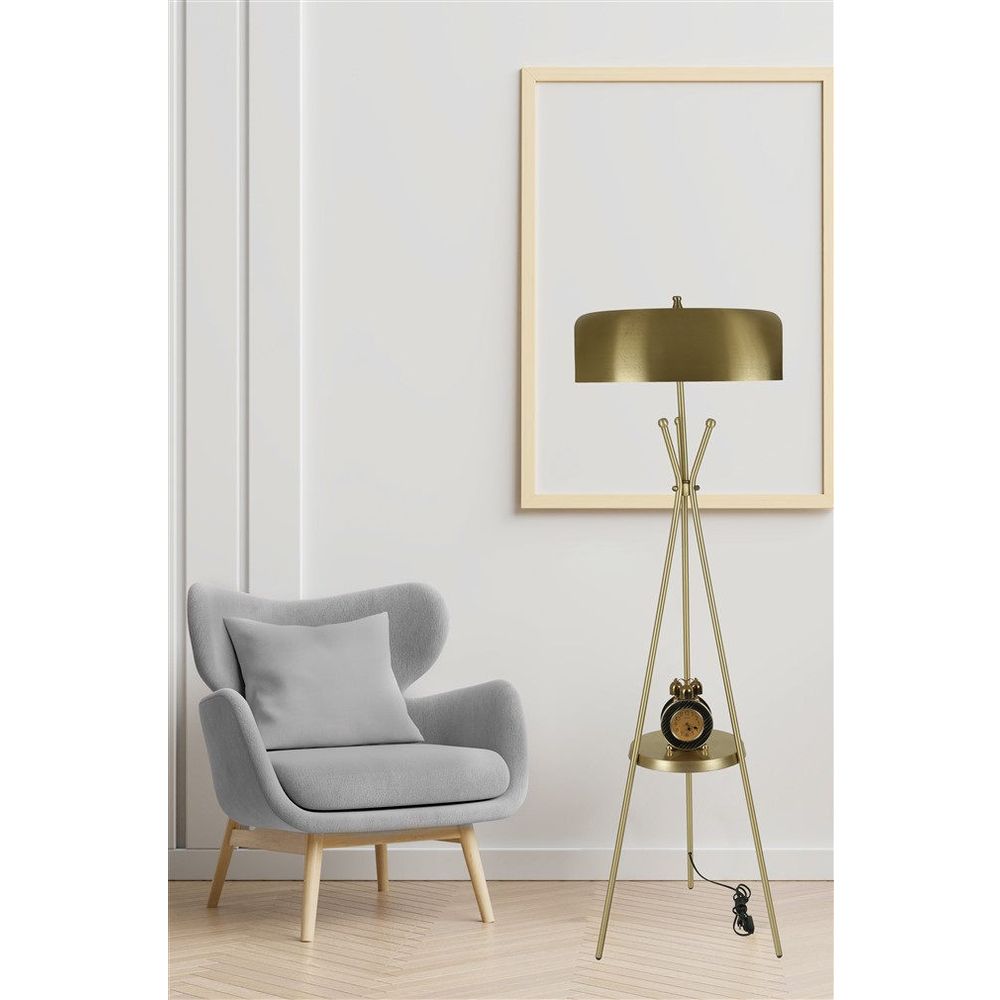 Podna lampa Venedik – retro stil, 8 grla, zlatna (H 165 cm) - izložbeni artikl (oštećenja ambalaža) slika 1