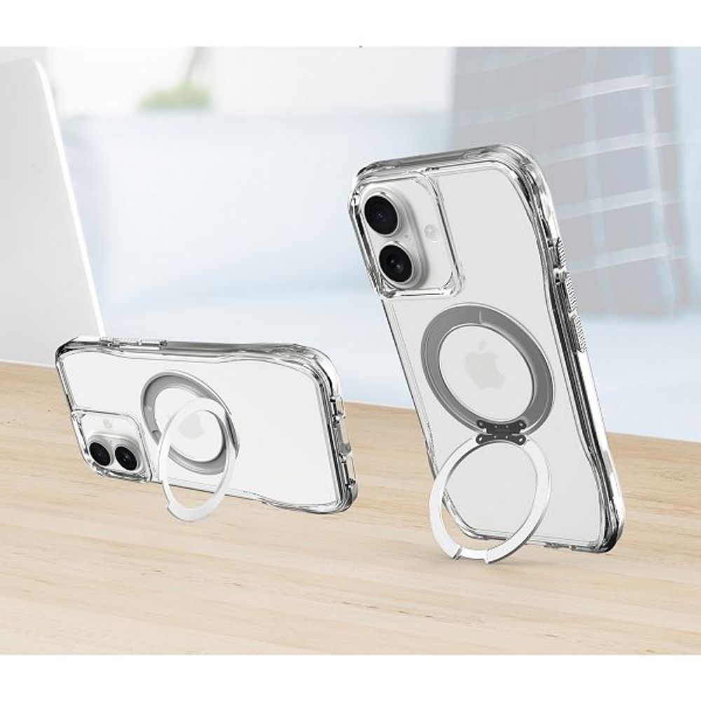 MM TPU IPHONE 17 - DROP-PROOF PURE MAGSAFE KICKSTAND Clear slika 1