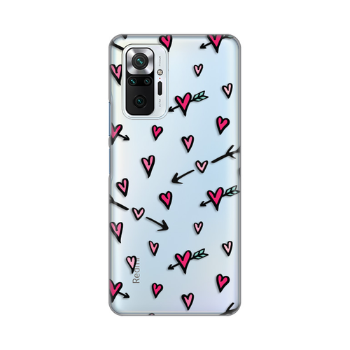 Torbica Silikonska Print Skin za Xiaomi Redmi Note 10 Pro/10 Pro Max Heart Pattern slika 1