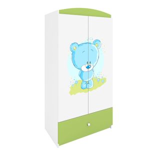 Dječji ormar - plavi medvjed - zeleni