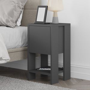 Ema - Anthracite, Anthracite Anthracite Nightstand