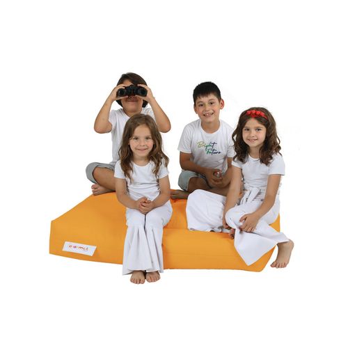 Atelier Del Sofa Vreća za sjedenje, Kids Double Seat Pouf - Orange slika 6