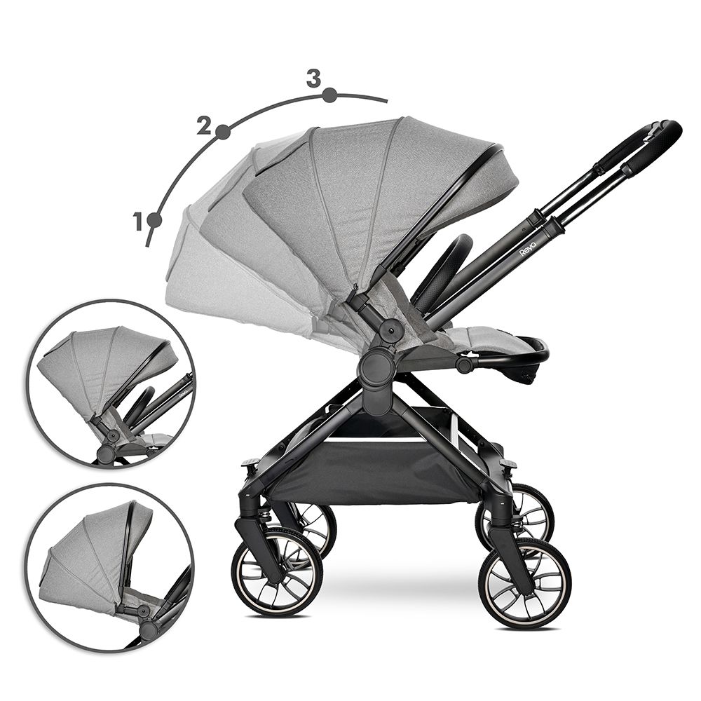 Lorelli Kolica za bebe Reya 3U1, Black Jasper slika 15