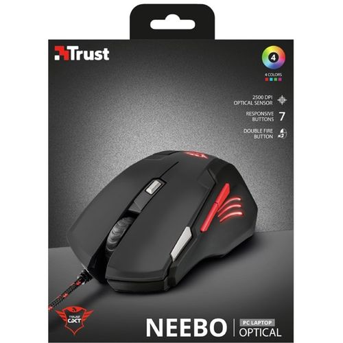 Trust Miš GXT111 Neebo, gaming, optički, žični, USB, crni (21090) slika 6