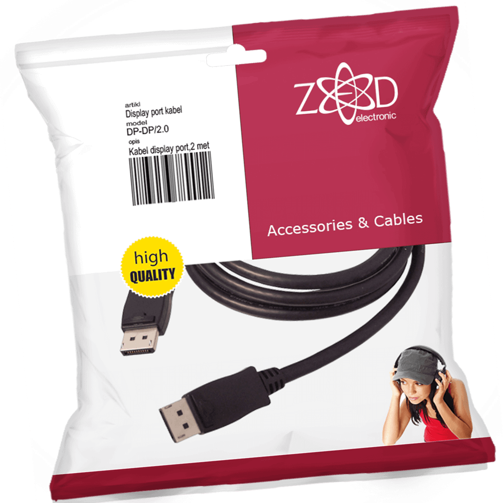 ZED electronic Kabl display port na display port, dužina 2.0 m - DP-DP/2.0 slika 1