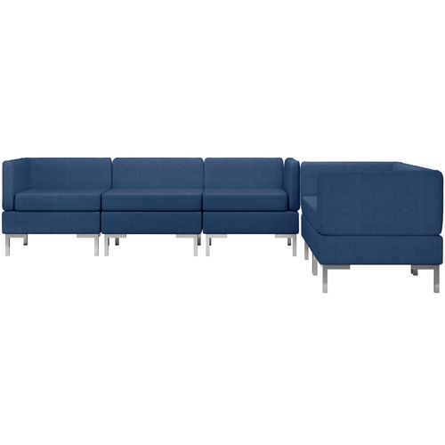5-dijelni set sofa od tkanine plavi slika 28