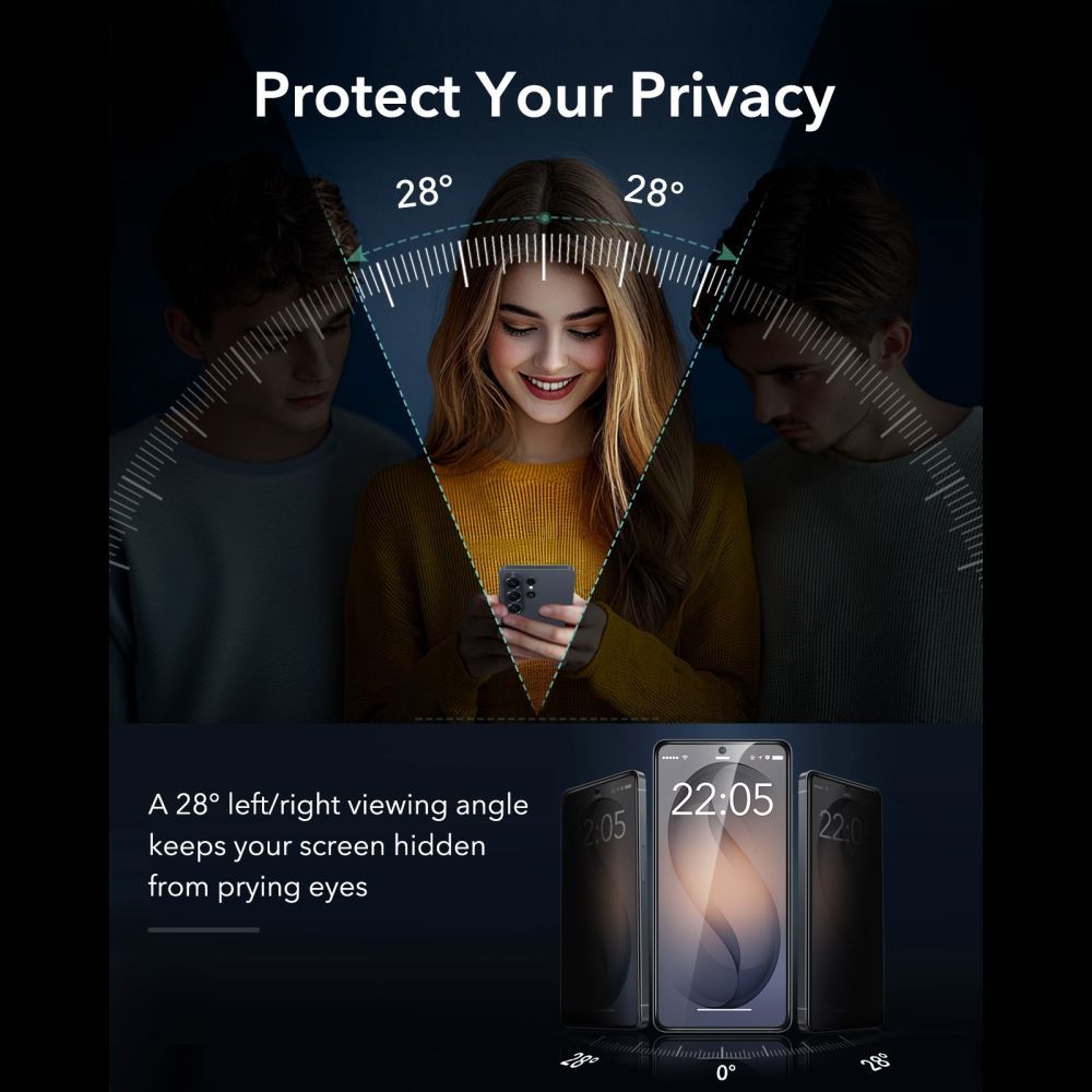 ESR UltraFit Armorite Privacy kaljeno staklo za Samsung Galaxy S26 Ultra (1 kom.) slika 2