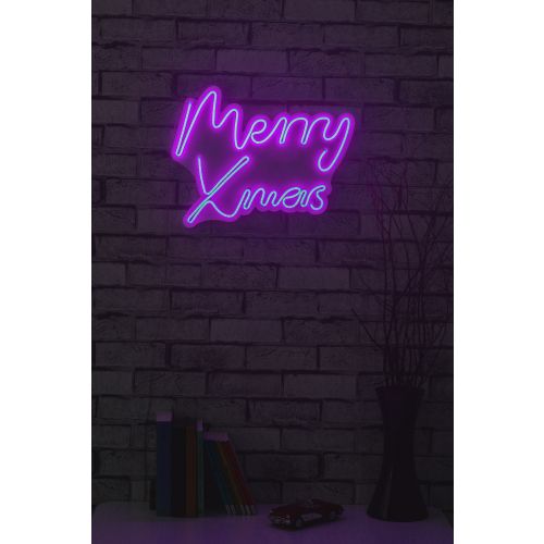 Wallity Ukrasna plastična LED rasvjeta, Merry Christmas - Pink slika 12