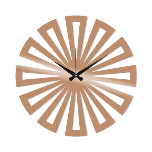 Wallity Ukrasni metalni zidni sat, Metal Wall Clock 7 - Copper slika 2