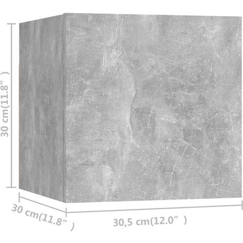 Zidni TV ormarići 8 kom siva boja betona 30,5 x 30 x 30 cm slika 5