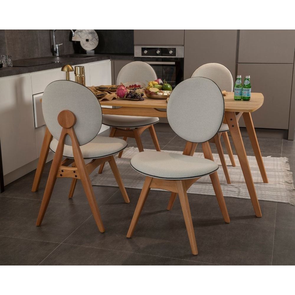 Set Stola i Stolica Touch (4S) OakBeige (5 Komada) slika 1