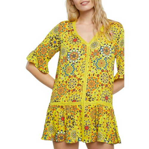 DESIGUAL SHORT DRESS YELLOW WOMAN slika 1