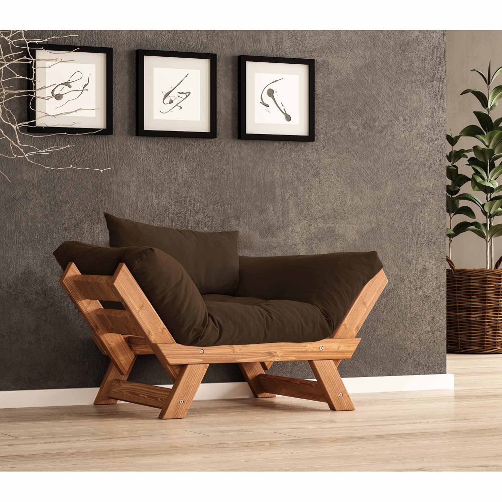 Sofa za baštu za jednu osobu, CPT8154-140, boja: smeđa jela slika 1