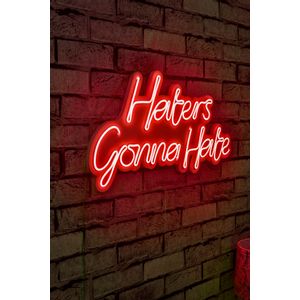 Wallity Ukrasna plastična LED rasvjeta, Haters Gonna Hate - Red